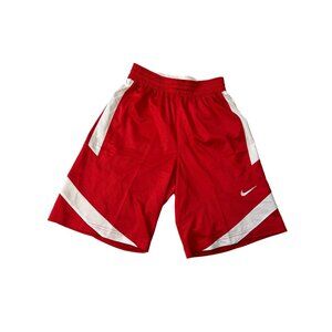 Nike Mens Dri Fit Red Basketball Athletic Shorts Small Team Engineered Red White